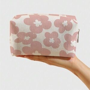 Floral Pink Cosmetic Bag